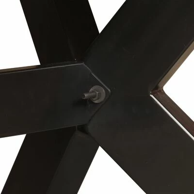 VidaXL Table de salle à manger Bois de manguier solide et Acier 180 cm 7 VidaXL Table de salle à manger Bois de manguier solide et Acier 180 cm – Image 5