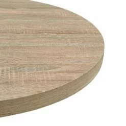 VidaXL Table de bistro MDF et acier Rond 80 x 75 cm Couleur de chêne -Promos Tables à manger Boutique image 5 245613