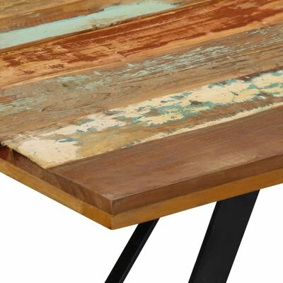 VidaXL Table de salle à manger 140x80x76cm Bois de récupération massif 7 VidaXL Table de salle à manger 140x80x76cm Bois de récupération massif – Image 5