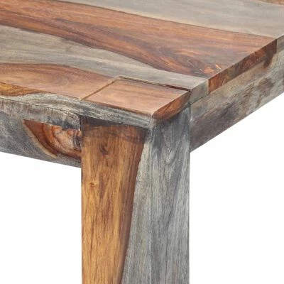 VidaXL Table de salle à manger Gris 180x90x76 cm Bois de Sesham solide 7 VidaXL Table de salle à manger Gris 180x90x76 cm Bois de Sesham solide – Image 5