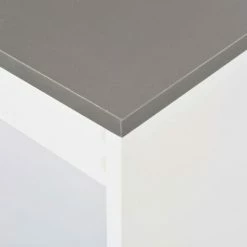 VidaXL Table de bar avec étagère Blanc 110x50x103 cm -Promos Tables à manger Boutique image 5 280216