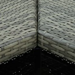 VidaXL Table d'angle de bar Gris 100x50x105 cm Résine tressée 12 VidaXL Table d'angle de bar Gris 100x50x105 cm Résine tressée -Promos Tables à manger Boutique image 5 313482