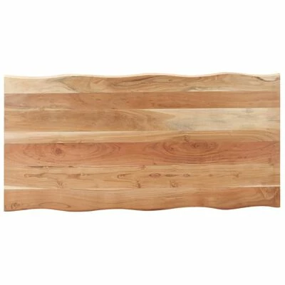 VidaXL Table à dîner au bord naturel 140x60x75 cm Bois d'acacia massif 7 VidaXL Table à dîner au bord naturel 140x60x75 cm Bois d'acacia massif – Image 5