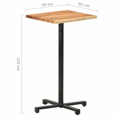 VidaXL Table de bar au bord naturel 50x50x110 cm Bois d'acacia massif 7 VidaXL Table de bar au bord naturel 50x50x110 cm Bois d'acacia massif – Image 5
