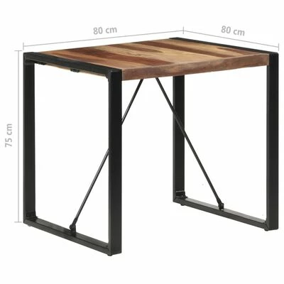VidaXL Table de salle à manger 80x80x75 cm Bois solide 7 VidaXL Table de salle à manger 80x80x75 cm Bois solide – Image 5