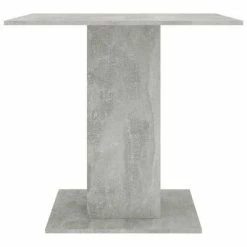 VidaXL Table de salle à manger Gris béton 80 x 80 x 75 cm Aggloméré -Promos Tables à manger Boutique image 5 800256