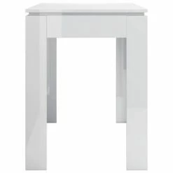 VidaXL Table de salle à manger Blanc brillant 120x60x76 cm Aggloméré -Promos Tables à manger Boutique image 5 800762