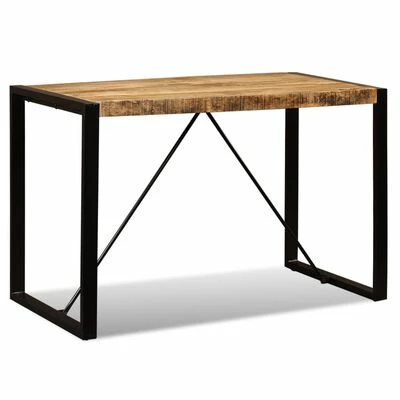 VidaXL Table de salle à manger Bois de manguier brut 120 cm 8 VidaXL Table de salle à manger Bois de manguier brut 120 cm – Image 6