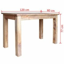 VidaXL Table de salle à manger Bois de récupération 120 x 60 x 77 cm 13 VidaXL Table de salle à manger Bois de récupération 120 x 60 x 77 cm -Promos Tables à manger Boutique image 6 244496