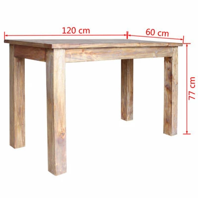 VidaXL Table de salle à manger Bois de récupération 120 x 60 x 77 cm 8 VidaXL Table de salle à manger Bois de récupération 120 x 60 x 77 cm – Image 6