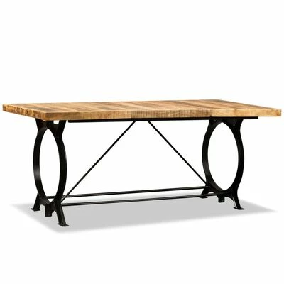 VidaXL Table de salle à manger Bois de manguier brut 180 cm 8 VidaXL Table de salle à manger Bois de manguier brut 180 cm – Image 6