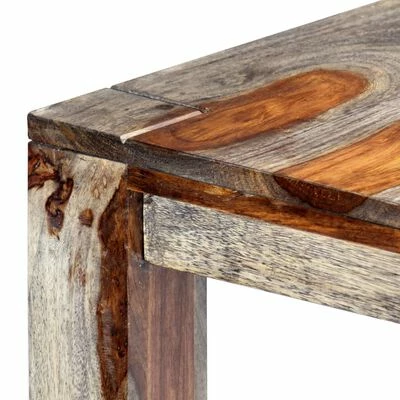 VidaXL Table de salle à manger Gris 118x60x76 cm Bois de Sesham solide 8 VidaXL Table de salle à manger Gris 118x60x76 cm Bois de Sesham solide – Image 6