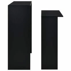VidaXL Table de bar avec 2 dessus de table Noir 130 x 40 x 120 cm -Promos Tables à manger Boutique image 6 280218