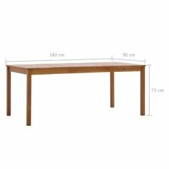 VidaXL Table de salle à manger Marron miel 180 x 90 x 73 cm Pin 13 VidaXL Table de salle à manger Marron miel 180 x 90 x 73 cm Pin -Promos Tables à manger Boutique image 6 283404