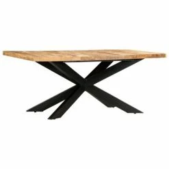 VidaXL Table à dîner 180x90x76 cm Bois de manguier brut solide -Promos Tables à manger Boutique image 6 285963