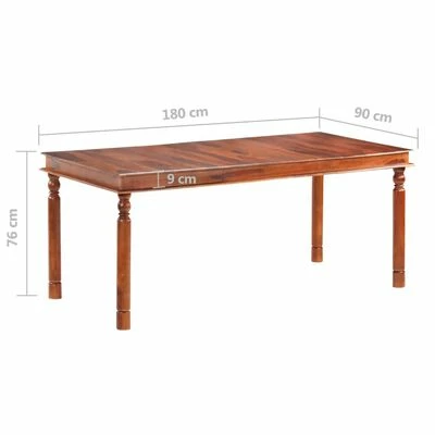 VidaXL Table de salle à manger 180x90x76 cm Bois solide 8 VidaXL Table de salle à manger 180x90x76 cm Bois solide – Image 6