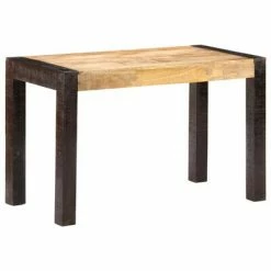 VidaXL Table à dîner 120x60x76 cm Bois de manguier solide brut 13 VidaXL Table à dîner 120x60x76 cm Bois de manguier solide brut -Promos Tables à manger Boutique image 6 289652