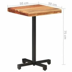 VidaXL Table de bistro Carrée 50x50x75 cm Bois d'acacia massif -Promos Tables à manger Boutique image 6 320274