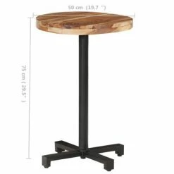 VidaXL Table de bistro Ronde Ø50x75 cm Bois d'acacia massif 13 VidaXL Table de bistro Ronde Ø50x75 cm Bois d'acacia massif -Promos Tables à manger Boutique image 6 320275