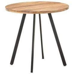 VidaXL Table de salle à manger 80 cm Bois d'acacia solide -Promos Tables à manger Boutique image 6 320485