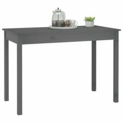 VidaXL Table à manger Gris 110x55x75 cm Bois massif de pin 13 VidaXL Table à manger Gris 110x55x75 cm Bois massif de pin -Promos Tables à manger Boutique image 6 814251