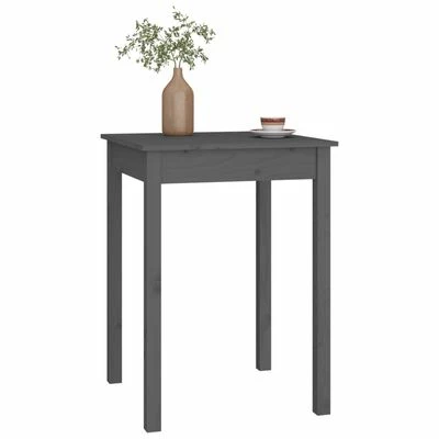 VidaXL Table à manger Gris 55x55x75 cm Bois massif de pin 8 VidaXL Table à manger Gris 55x55x75 cm Bois massif de pin – Image 6